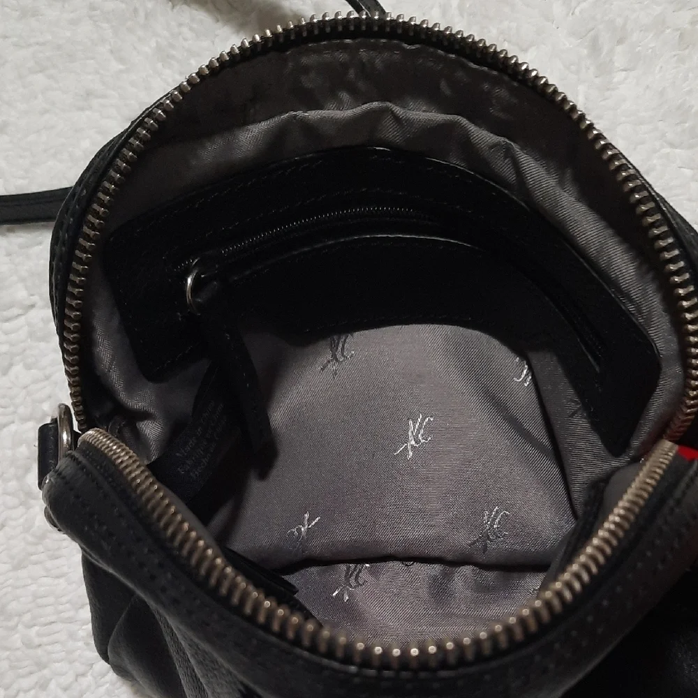 Kenneth Cole Black Leather Crossbody Bag